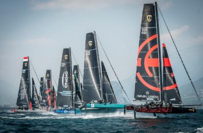 La bahía de Palma se prepara para recibir a los "barcos voladores" en la 35 Copa del Rey MAPFRE La bahía de Palma se prepara para recibir a los "barcos voladores" en la 35 Copa del Rey MAPFRE